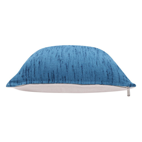 20" Blue Linen Blend Throw Pillow Cover