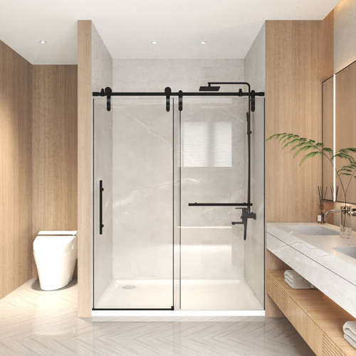 Set Of Two Tempered Glass Shower Doors