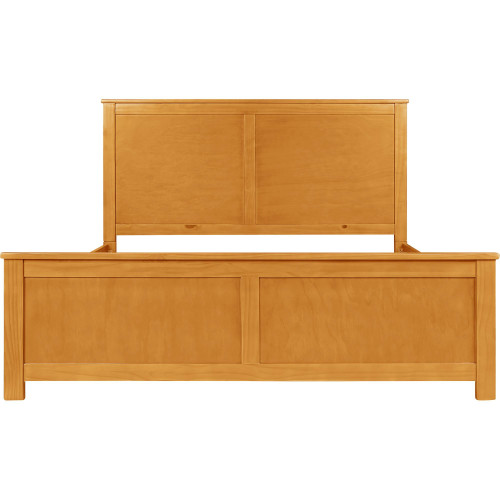 Brown Solid Wood King Bed Frame
