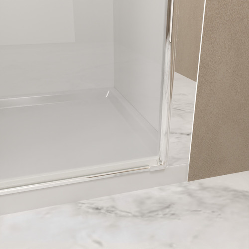 73" X 34" Aluminum and Tempered Glass Shower Door