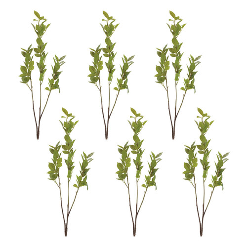 Set of Six 43" Green And Brown Artificial Foliage