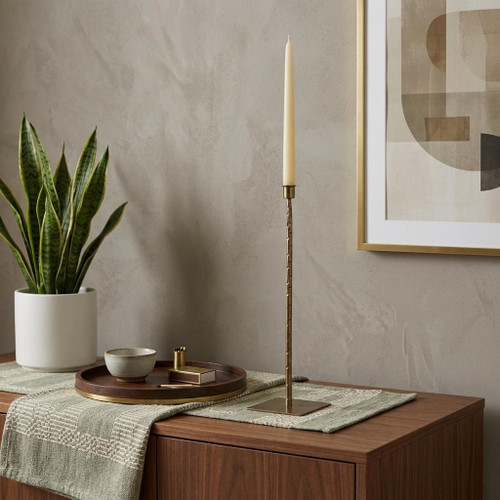 30" Gold Metal Floor Taper Candlestick