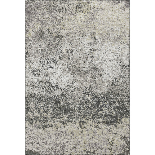 10' X 14' Gray And Charcoal Abstract Washable Indoor Outdoor Area Rug