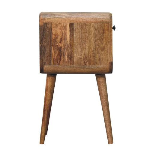 22" Oak Solid Wood Square One Drawer Nightstand