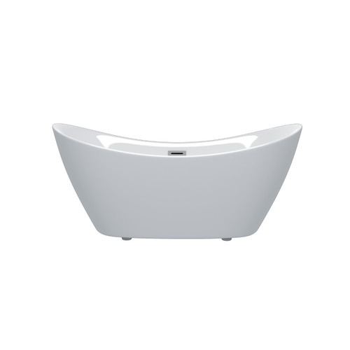 59" White Acrylic Oval Bath Tub