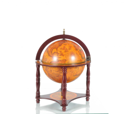 22" Walnut Solid Wood Game Hand Painted Tabletop Sculpture