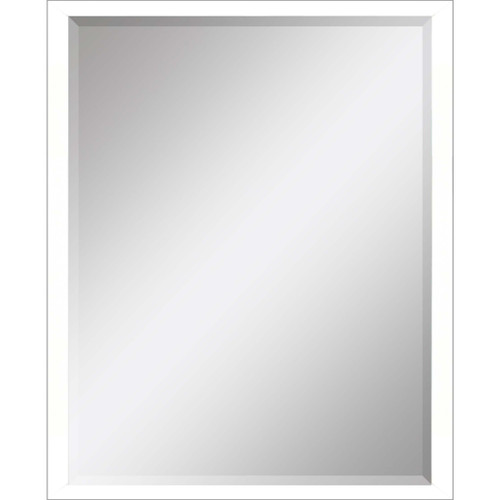 50" White Solid Wood Framed Accent Mirror