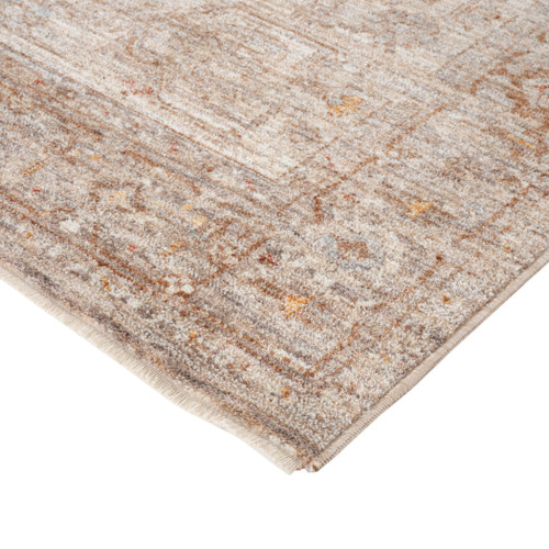 Floral Medallion Runner Rug With Fringe