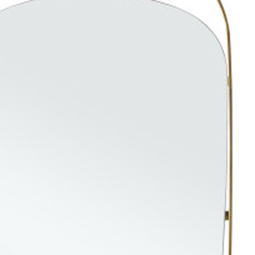 83" Gold Steel Oval Framed Accent Mirror