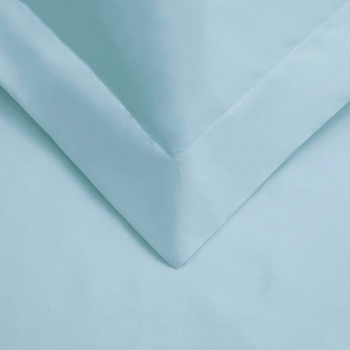 Light Blue King Cotton Blend Washable Duvet Cover Set