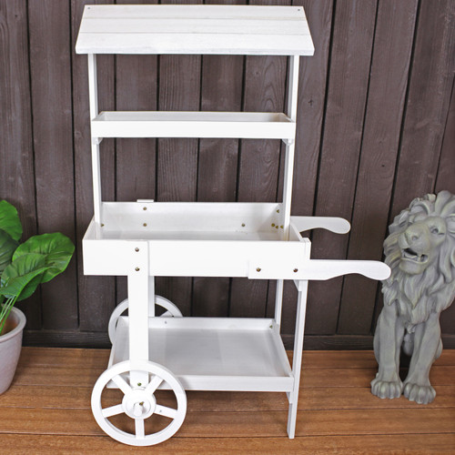 49" White Solid Wood Garden Hanging Wall or Door Decor