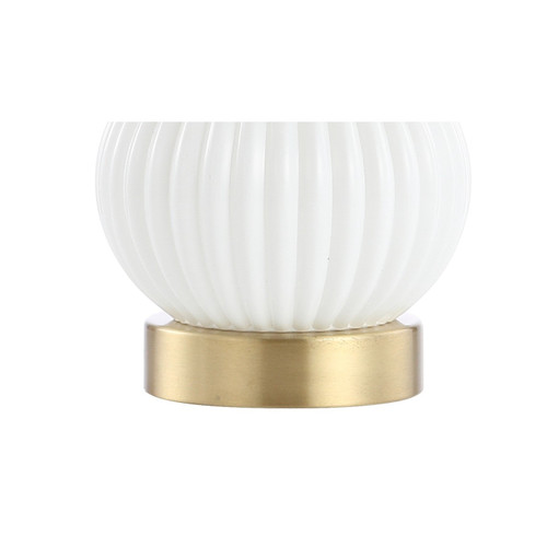 20" Gold Globe Globe Lamp With Drum Shade