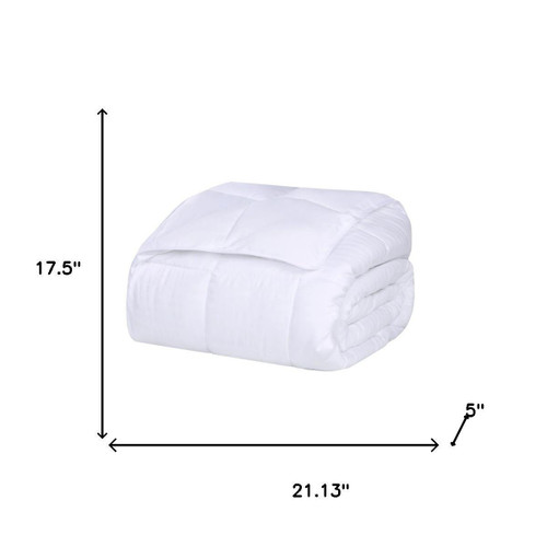 King White Cotton Plain Weave Striped Blanket