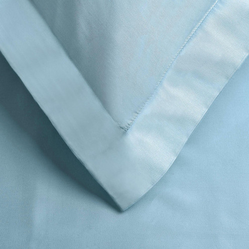 Light Blue Queen Rayon Washable Duvet Cover Set With Two Shams