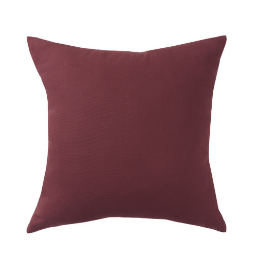 20" Maroon And Red Patchwork Cotton Throw Pillow Cover