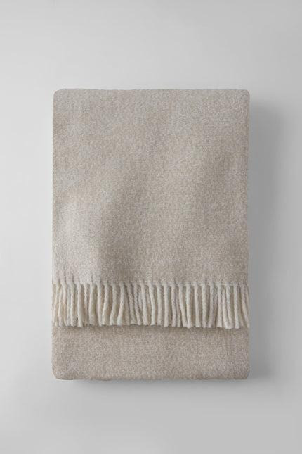 55" X 70" Linen Cotton Blend Plush Throw Blanket with Fringe