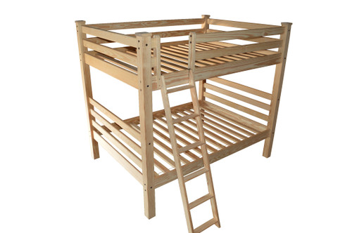Natural Full Over Full Solid Wood Bunk Bed