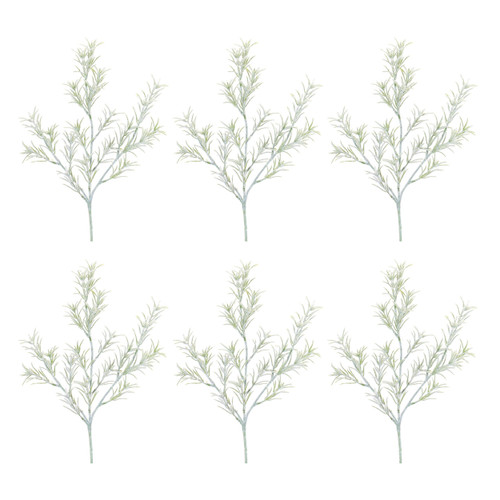 Set of Six 3" Green Artificial