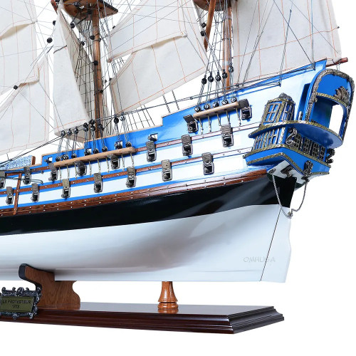 23" Unfinished Wood Hand Painted Model Boat