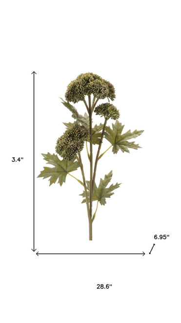 Set of Six 3" Green Artificial