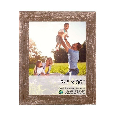 24" x 36" Espresso Solid Wood Hanging Picture Frame