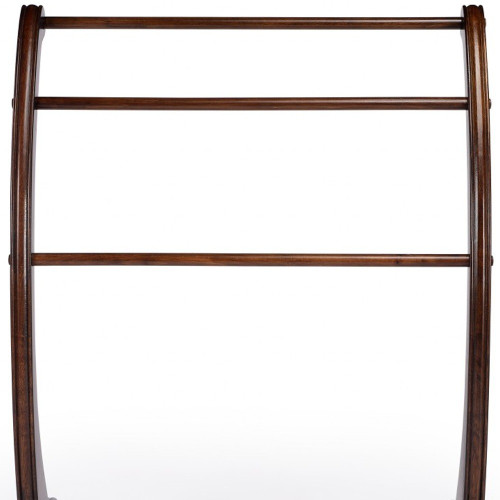 36" Deep Cherry Brown Wood Blanket Stand
