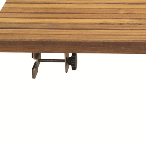1" X 27" Brown Teak Rectangular Shower Bench