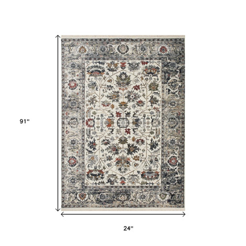 Floral Medallion Runner Rug