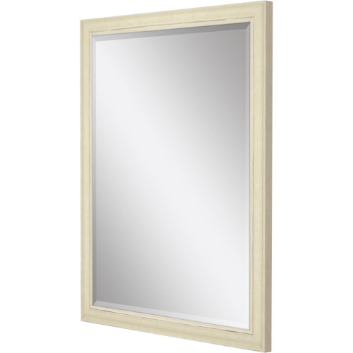 40" White Solid Wood Framed Accent Mirror