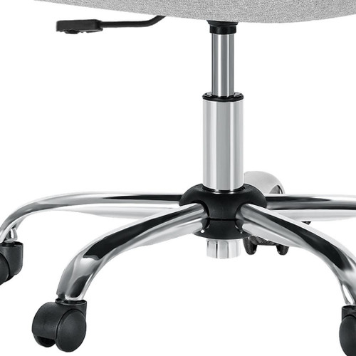 Gray and Silver Adjustable Height Swivel Rolling Office Chair