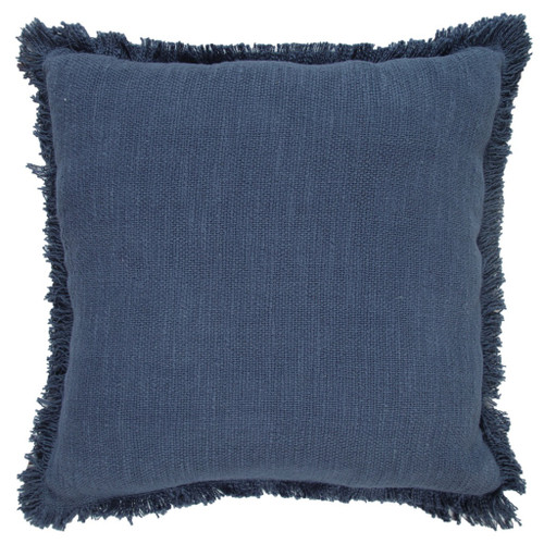 20" Navy Blue Cotton Throw Pillow Cover