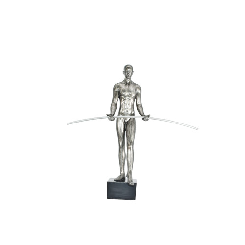 8" Pewter Resin Man Tabletop Sculpture
