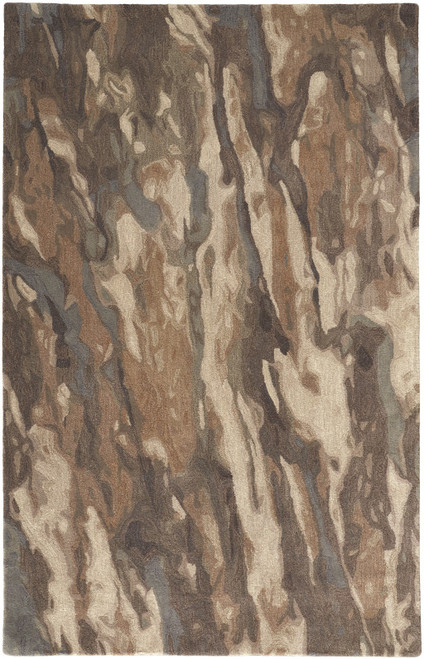 10' X 14' Green and Ivory Wool Abstract Hand Tufted Area Rug