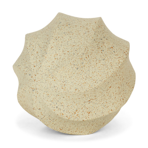 5" Beige Metal Sphere Tabletop Sculpture