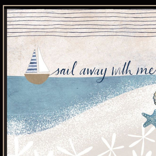 Set Of Two Sail Away With ME Black Framed Wall Art