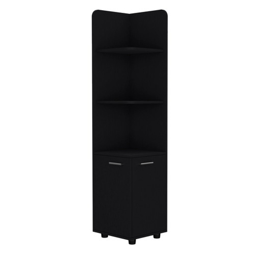 15" Black Wood Freestanding Bathroom Vanity