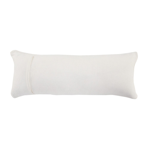 14" X 36" White Purple And Red Lumbar Geometric Cotton Blend Throw Pillow Cover