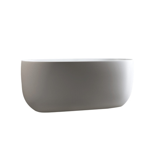 47" White Acrylic Oval Bath Tub