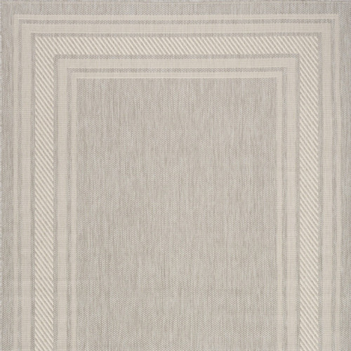 4' X 6' Gray Geometric Indoor Outdoor Area Rug