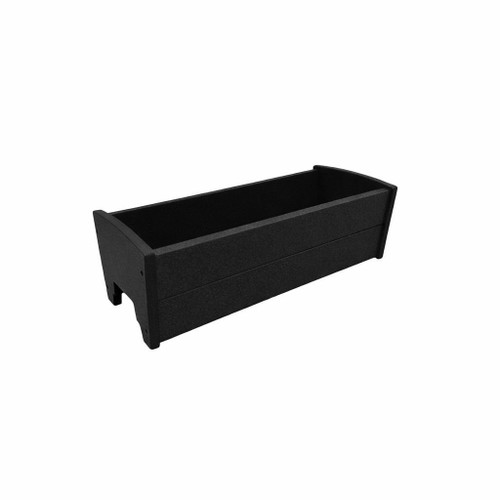 8" X 10" Black Heavy Duty Plastic Rectangular Railing Planter