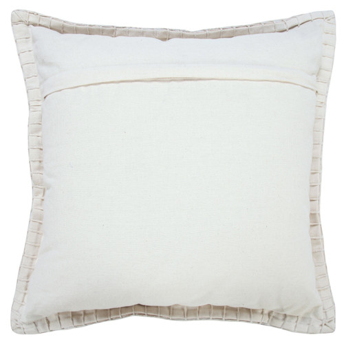 Set of Two 20" Tan And Beige Cotton Throw Pillows