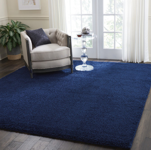 8' X 10' Blue Shag Area Rug