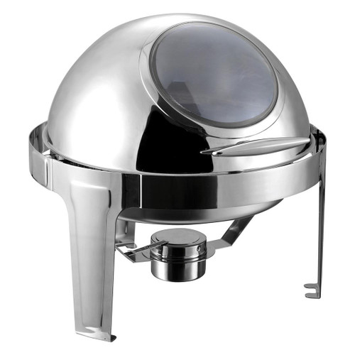20" Silver Stainless Steel Chafing Dish With Stand