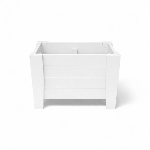 20" X 18" White Heavy Duty Plastic Square Planter Box
