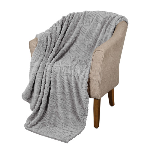 Queen Platinum Fleece Knitted Plush Blanket