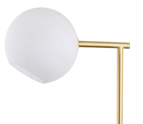 21" White Round Globe Lamp With Globe Shade