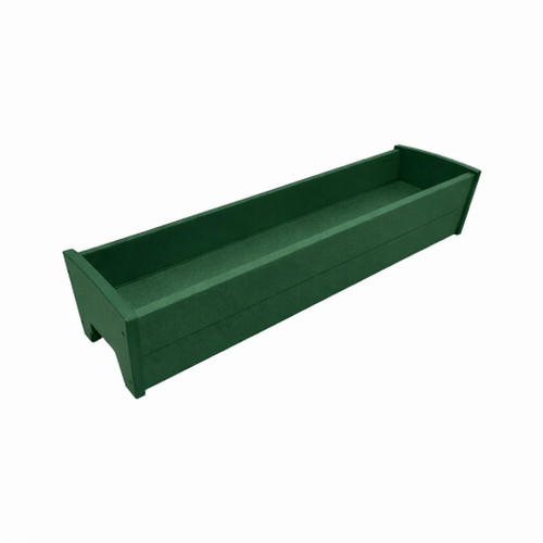 8" X 10" Green Heavy Duty Plastic Rectangular Railing Planter