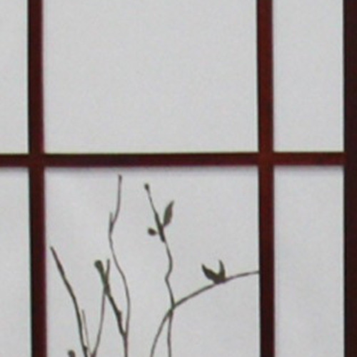 70" Brown Heavy Duty Rice Paper Folding Three Panel Screen Room Divider