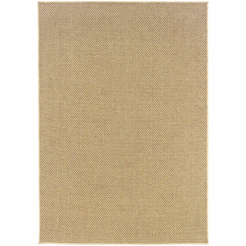9' X 13' Beige Indoor Outdoor Area Rug