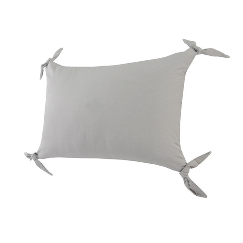 Set of Two 24" X 16" Gray And Charcoal Lumbar Chevron Cotton Throw Pillow Covers